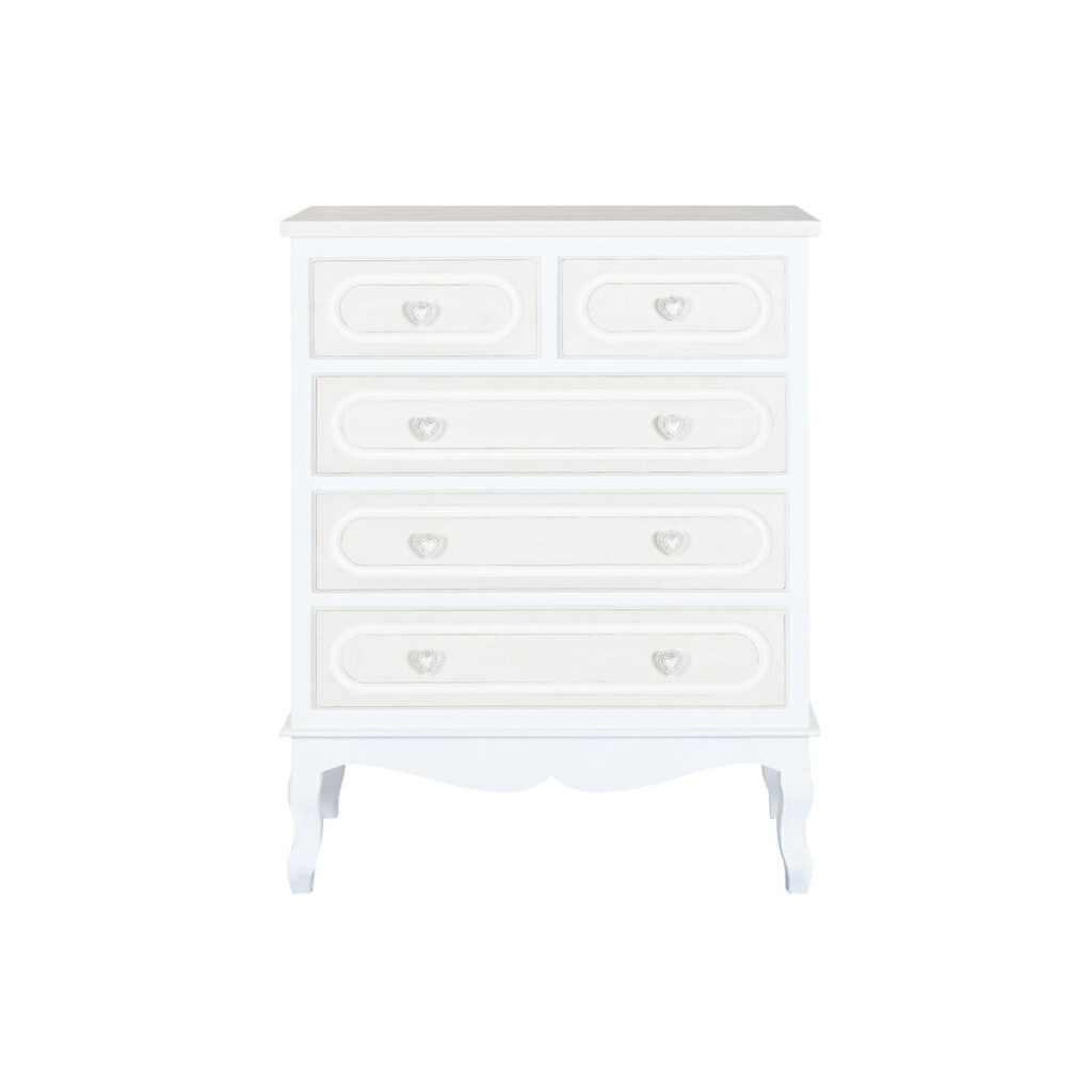 Ladenkast Home ESPRIT Wit Beige Romantiek 80 x 42 x 105 cm