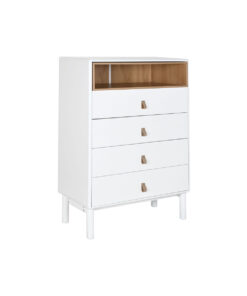 Ladenkast Home ESPRIT Wit Natuurlijk Polypropyleen Hout MDF 80 x 40 x 117 cm