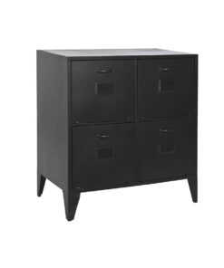 Ladenkast Home ESPRIT Zwart Metaal Loft 75 x 45 x 80 cm