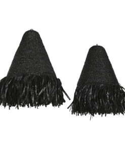 Lampenkap Home ESPRIT Zwart Raffia 60 x 60 x 80 cm