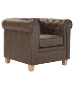 Leunstoel DKD Home Decor 80 x 80 x 70 cm Hout Donkerbruin