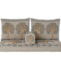Leunstoel DKD Home Decor Geel Blauw Beige 145 x 76 x 1 cm