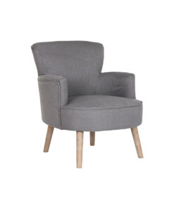 Leunstoel DKD Home Decor Spar Polyester Donker grijs (66 x 70 x 88 cm)