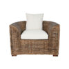Leunstoel Home ESPRIT Natuurlijk Donkerbruin 100 x 85 x 68 cm