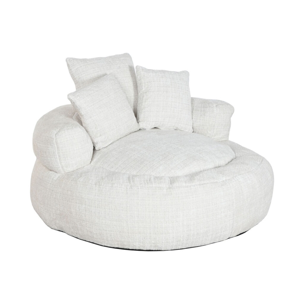 Leunstoel Home ESPRIT Wit 104 x 104 x 50 cm