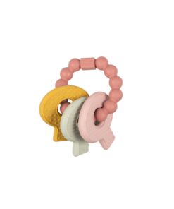 Little Dutch Bijtring Silicone Sleutelbos Roze - Afbeelding 3