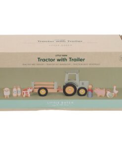 Little Dutch Farm Houten Tractor met Trailer