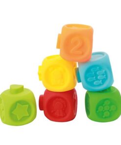 Little Stars Baby Stapelblokken 6 Stuks + 2 Dieren - Afbeelding 3