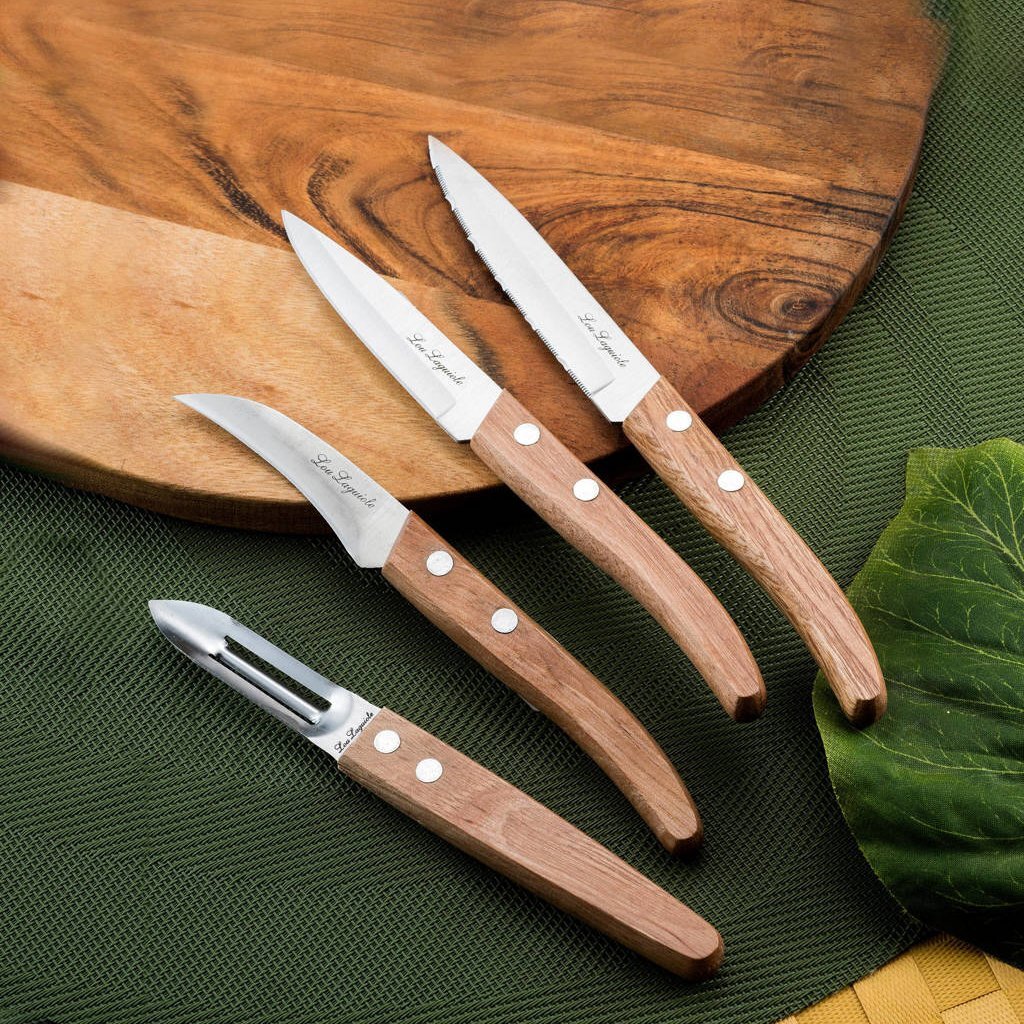 Lou Laguiole Messenset 4-delig RVS/Hout - Afbeelding 2