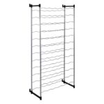 Metaltex Bardolino Flessenrek voor 72 Flessen 59x26x124 cm Zilver/Zwart