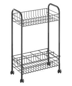Metaltex Belino Lava Trolly + Flessenhouder 23x41x63 Zwart