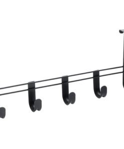 Metaltex Deurkapstok 5 Haken 38x6x15 cm Zwart