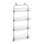 Metaltex Deurrek 4 Etages 17x45x103 cm Zilver/Metaal