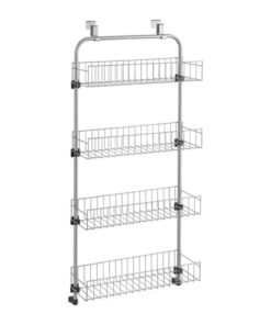 Metaltex Deurrek 4 Etages 17x45x103 cm Zilver/Metaal