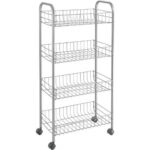 Metaltex Keuken/Badkamer Opbergtrolley Ascona 41x23x84 cm Wieltjes