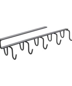 Metaltex Kopjesrek voor 10 Kopjes 6x6x25 cm Zwart
