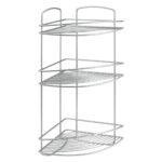 Metaltex Onda Badkamer-Hoekrek 3 Etages 22x22x53 cm Zilver
