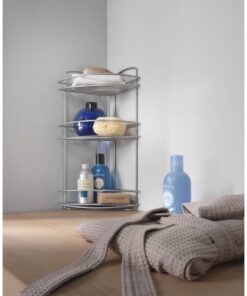 Metaltex Onda Badkamer-Hoekrek 3 Etages 22x22x53 cm Zilver - Afbeelding 3