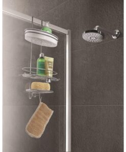 Alternative view of Metaltex Orbit Line Douchrek 29x13x58 cm Zilver