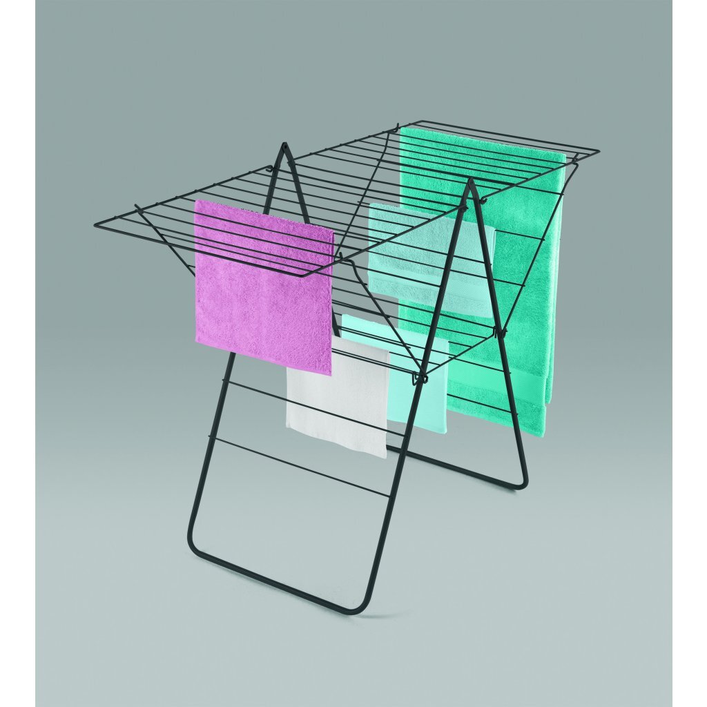 Metaltex Rotterdam Droogrek 25 m Drooglijn 134x58x98 cm Zwart - Afbeelding 2