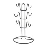 Metaltex Smart Kitchen Mokkenrek voor 6 Mokken 19x36 cm Zwart