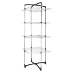 Metaltex Tec Fortino Droogtoren 33 m Drooglijn 69x64x171 cm Zilver/Zwart