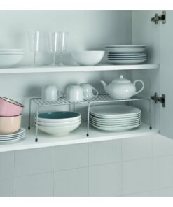 Metaltex Uitschuifbaar Rek 24x15x33/57 cm Zilver - Afbeelding 3