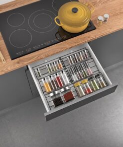 Metaltex Verschuifbaar Kruidenrek 26-51 cm Zwart/Metaal - Afbeelding 3
