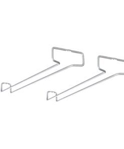 Metaltex Wijnglazenrek 41x11x4 cm 2 Stuks Zilver