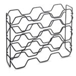 Metaltex Wijnrek Hexagon voor 15 Flessen 43x12x34 Zwart