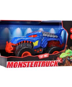 Monstertruck Dino + Licht en Geluid Blauw
