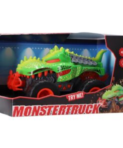 Monstertruck Dino + Licht en Geluid Groen