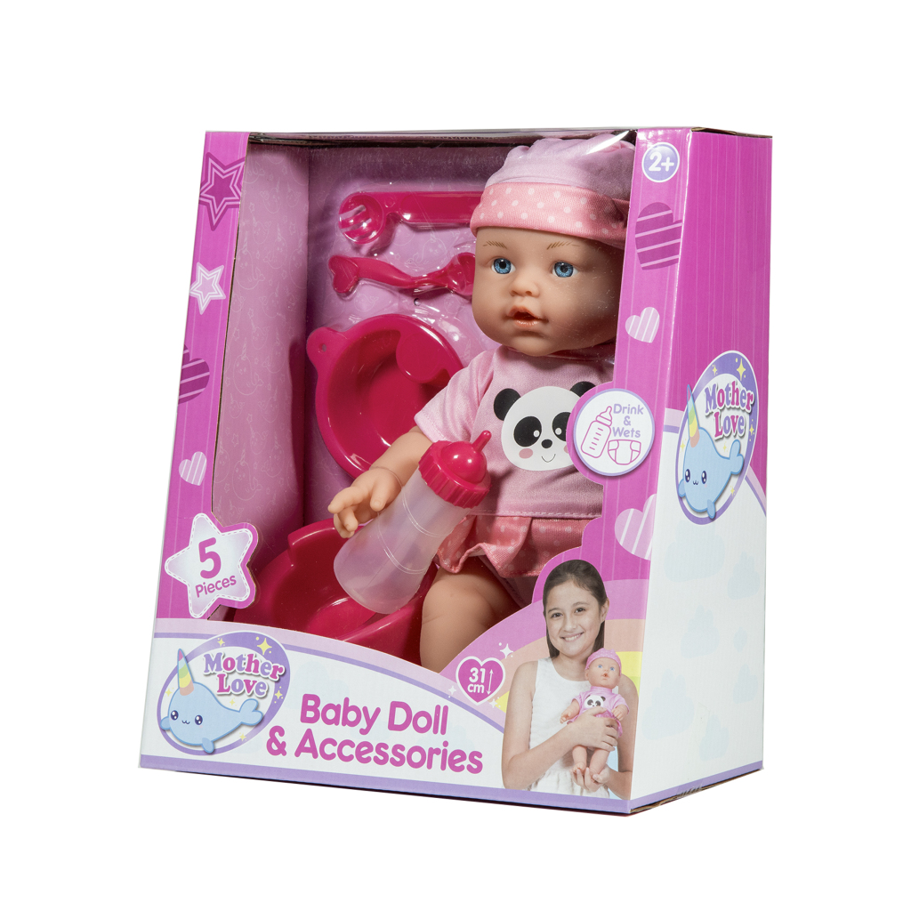 Mother Love Drink-Plas Babypop 31 cm - Afbeelding 2