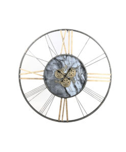 Muurklok Home ESPRIT Wit Gouden Metaal 140 x 9 x 140 cm