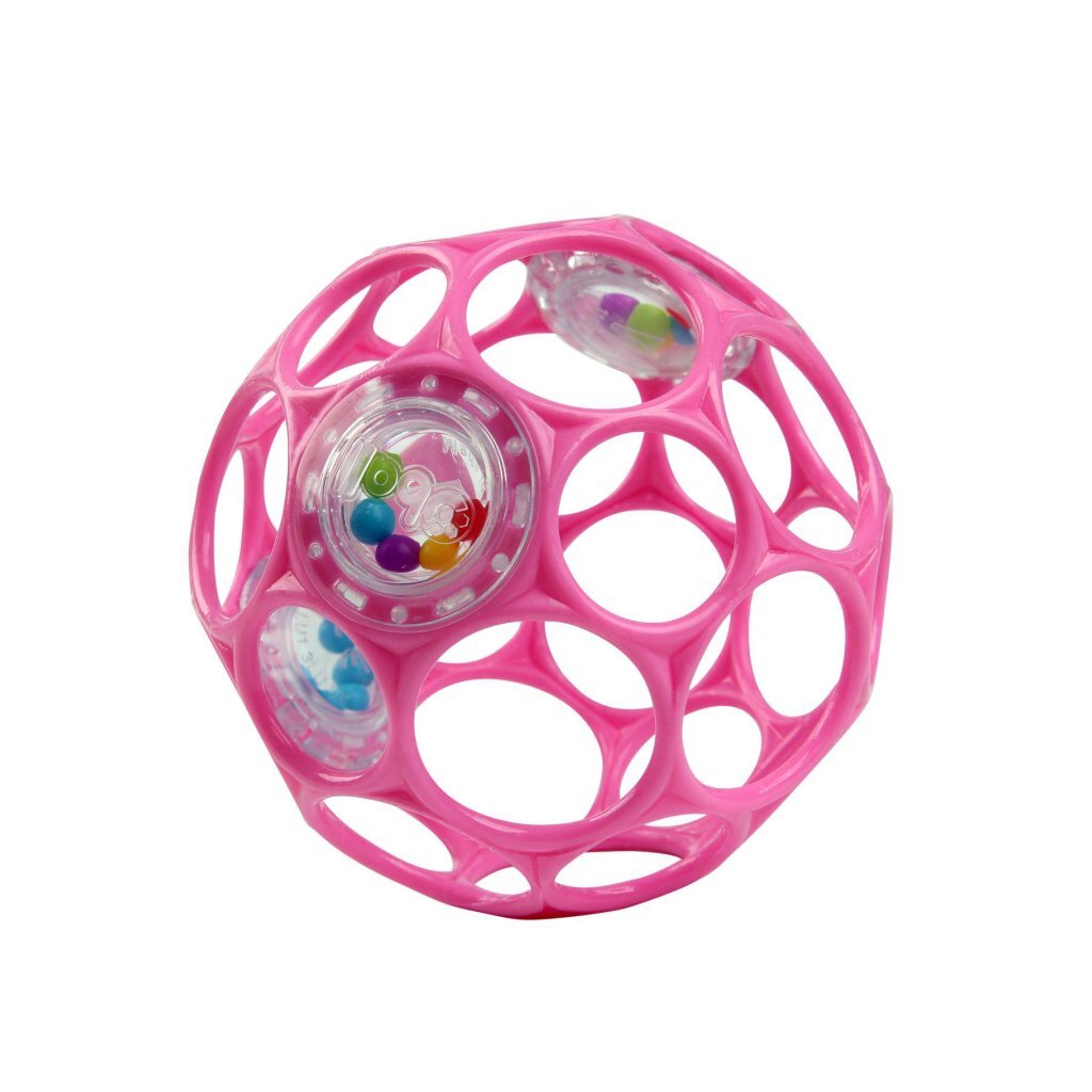 Oball Rattle Easy Grip Roze - Afbeelding 2