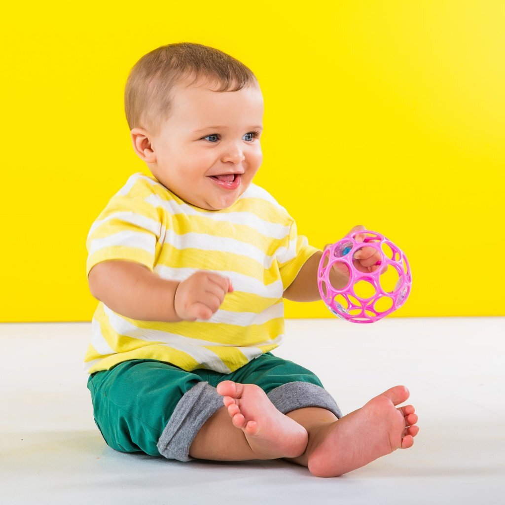 Oball Rattle Easy Grip Roze - Afbeelding 3