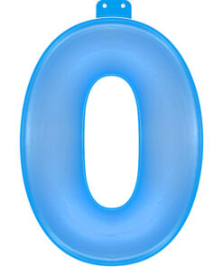 Opblaasbaar Cijfer 0 Blauw 35cm