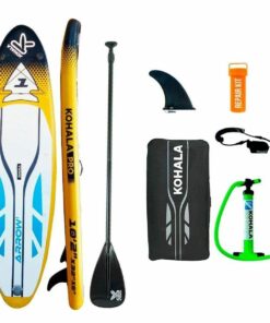 Opblaasbaar SUP-board met Accessoires Kohala Arrow 1 Geel (310 x 81 x 15 cm)