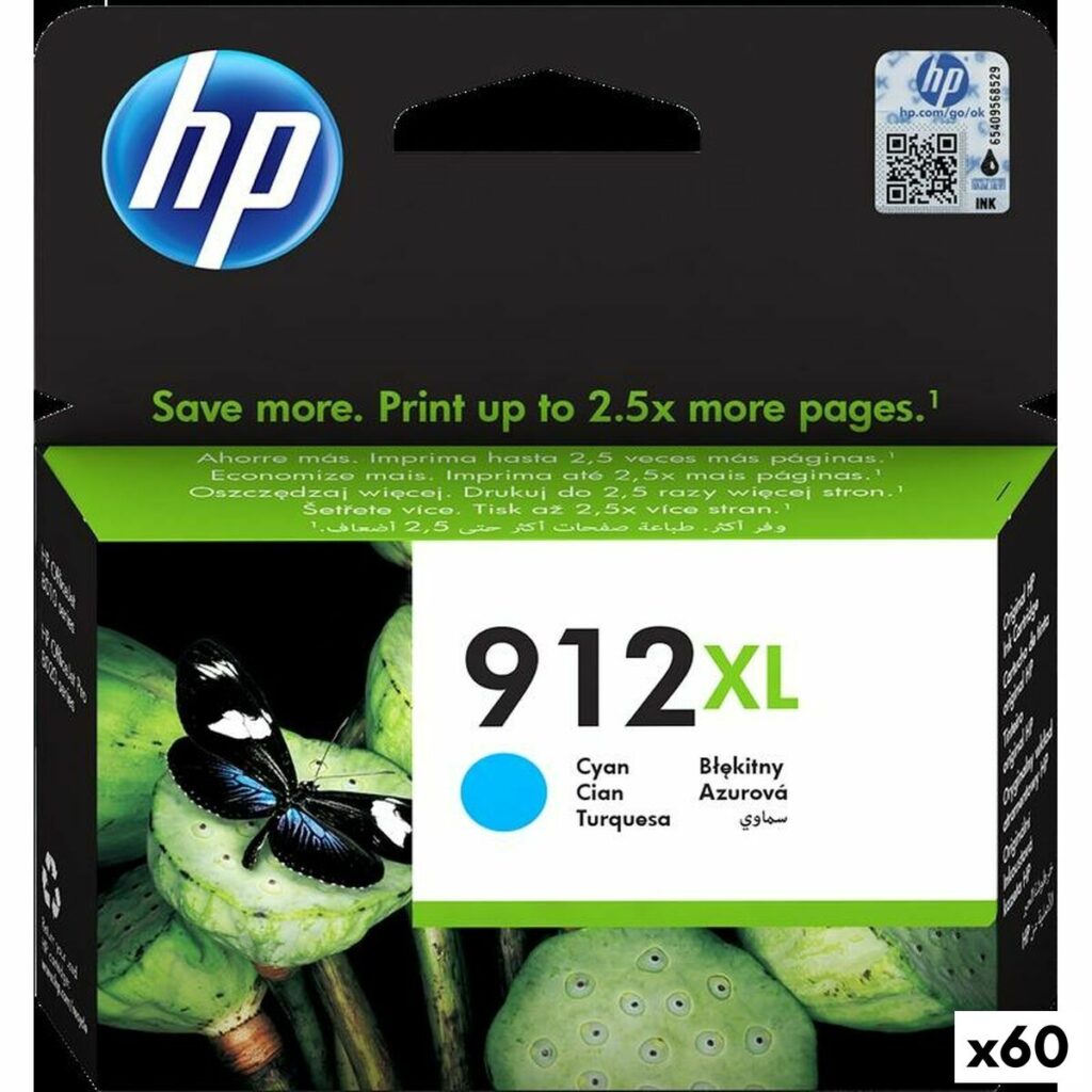 Originele inkt cartridge HP 912XL Cyaan (60 Stuks)