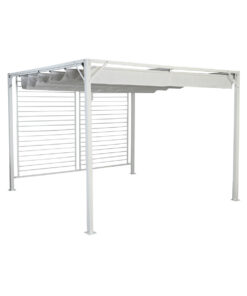Pergola DKD Home Decor Wit 296 x 296 x 225 cm Staal
