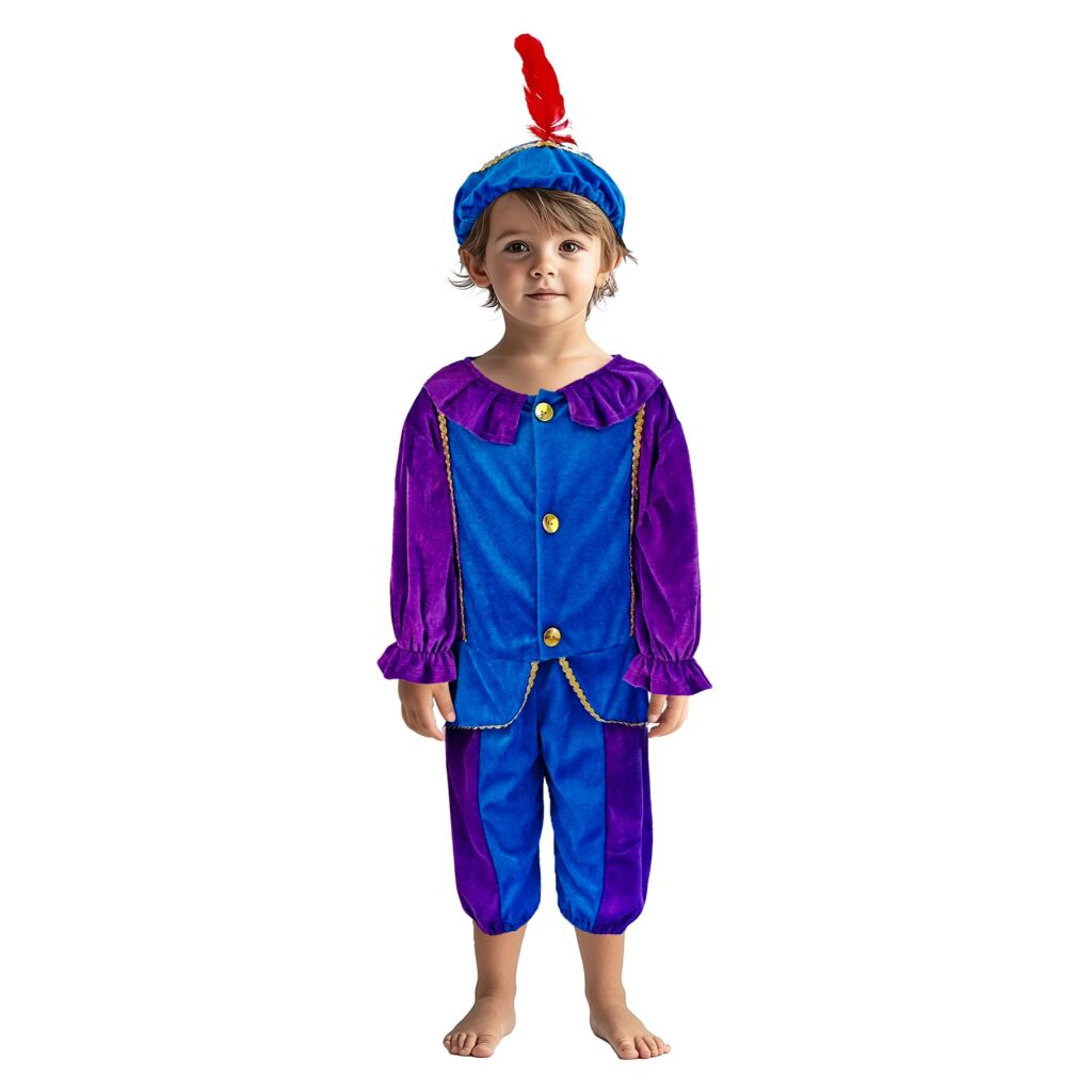 Pietenpak 98-104 Paars/Blauw