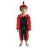 Pietenpak 98-104 Zwart/Rood