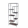 Planken DKD Home Decor 80 x 40 x 200 cm Zilverkleurig Staal Hout MDF