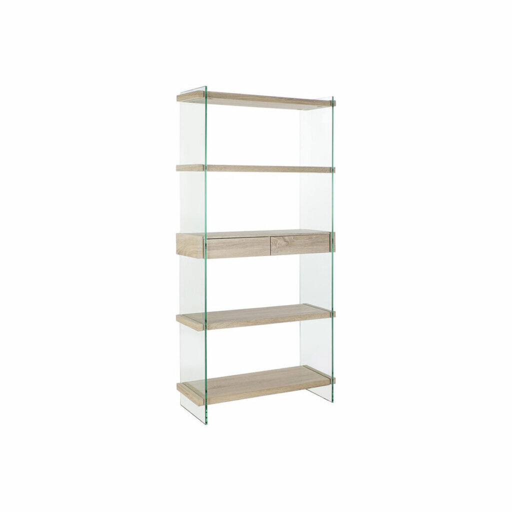 Planken DKD Home Decor 90 x 35 x 180 cm Kristal Natuurlijk Hout Transparant Hout MDF