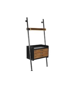 Planken DKD Home Decor Spar Natuurlijk Zwart Metaal 1 Planken (67 x 40 x 155 cm)