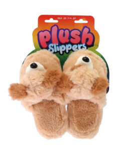 Pluche Kinderpantoffels Hond Maat 25-27 Beige
