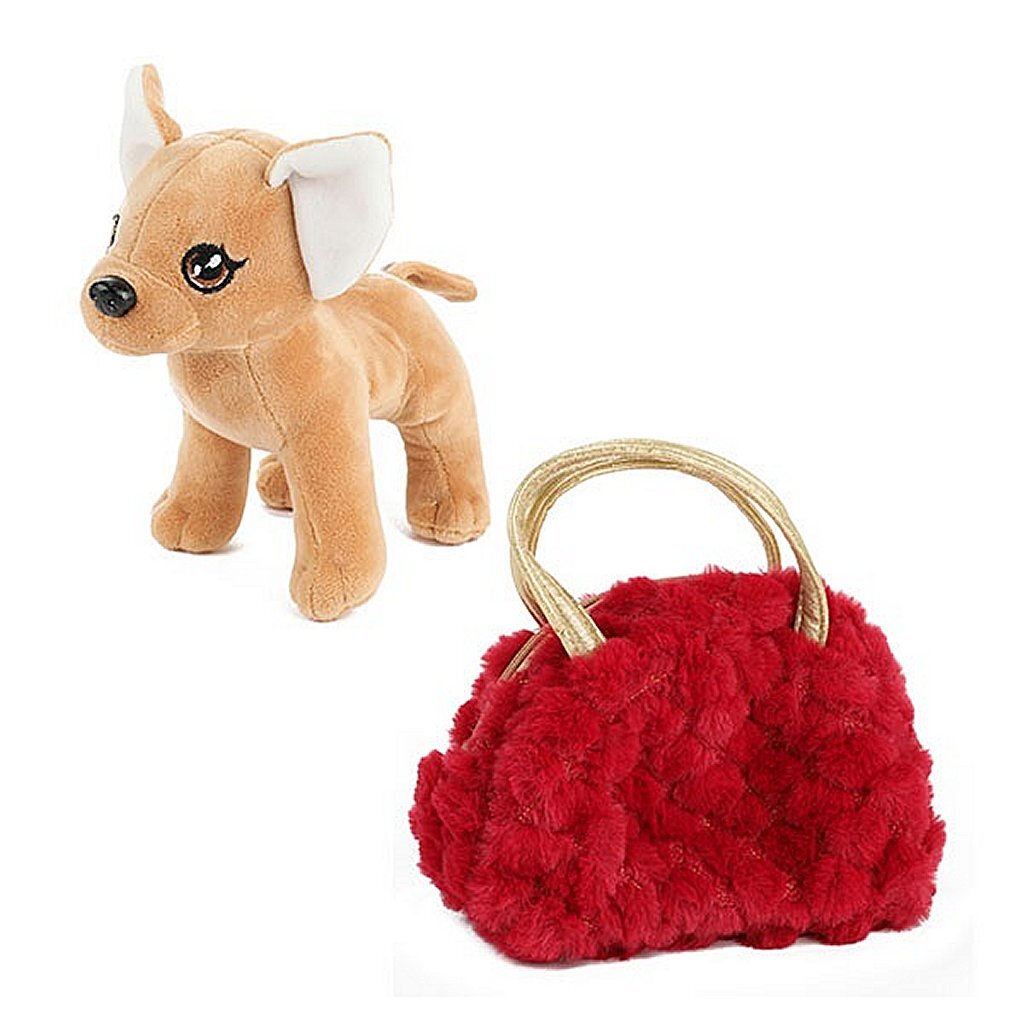 Pluchen Chihuahua Hond in Blingbling Handtas - Afbeelding 2