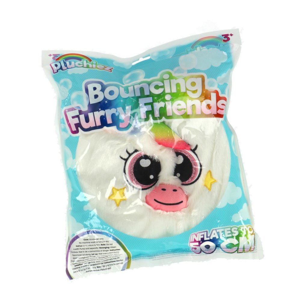 Pluchiez Amazing Cool Bal Bouncing Knuffel Eenhoorn 50 cm - Afbeelding 2