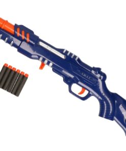 Police Geweer Blauw/Oranje met 6 Foampijlen