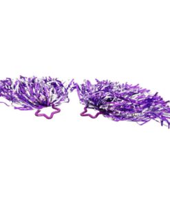Pom Poms 2 Stuks Paars/Zilver - Afbeelding 3